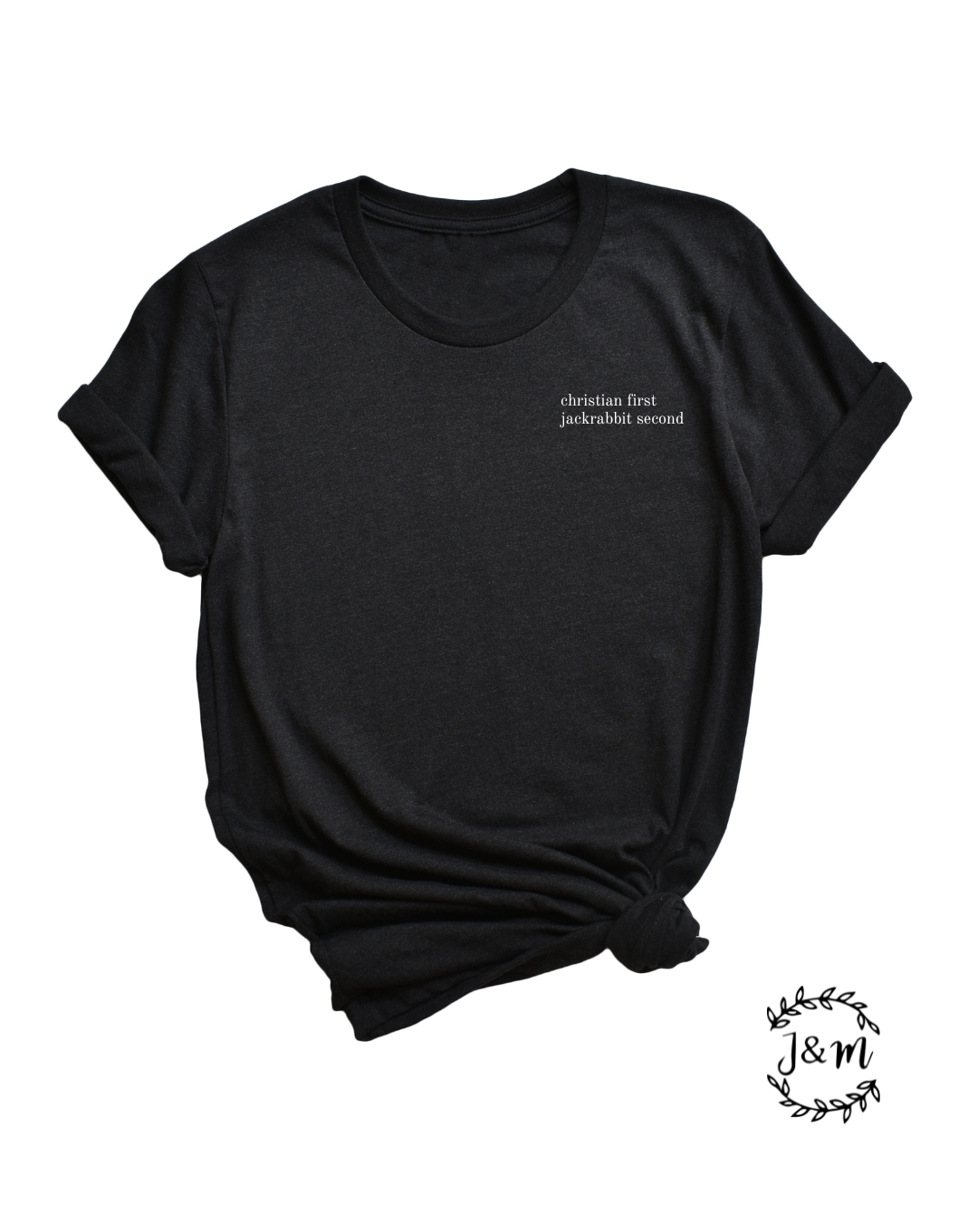 chrisitan first, _________ second | spirit wear
