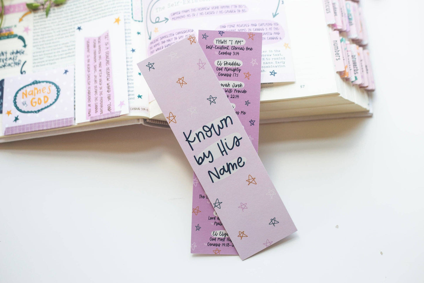 names of God bookmark