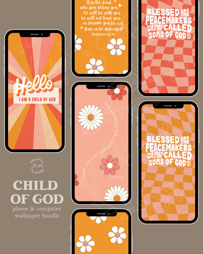hello i'm a child of God | wallpaper bundle