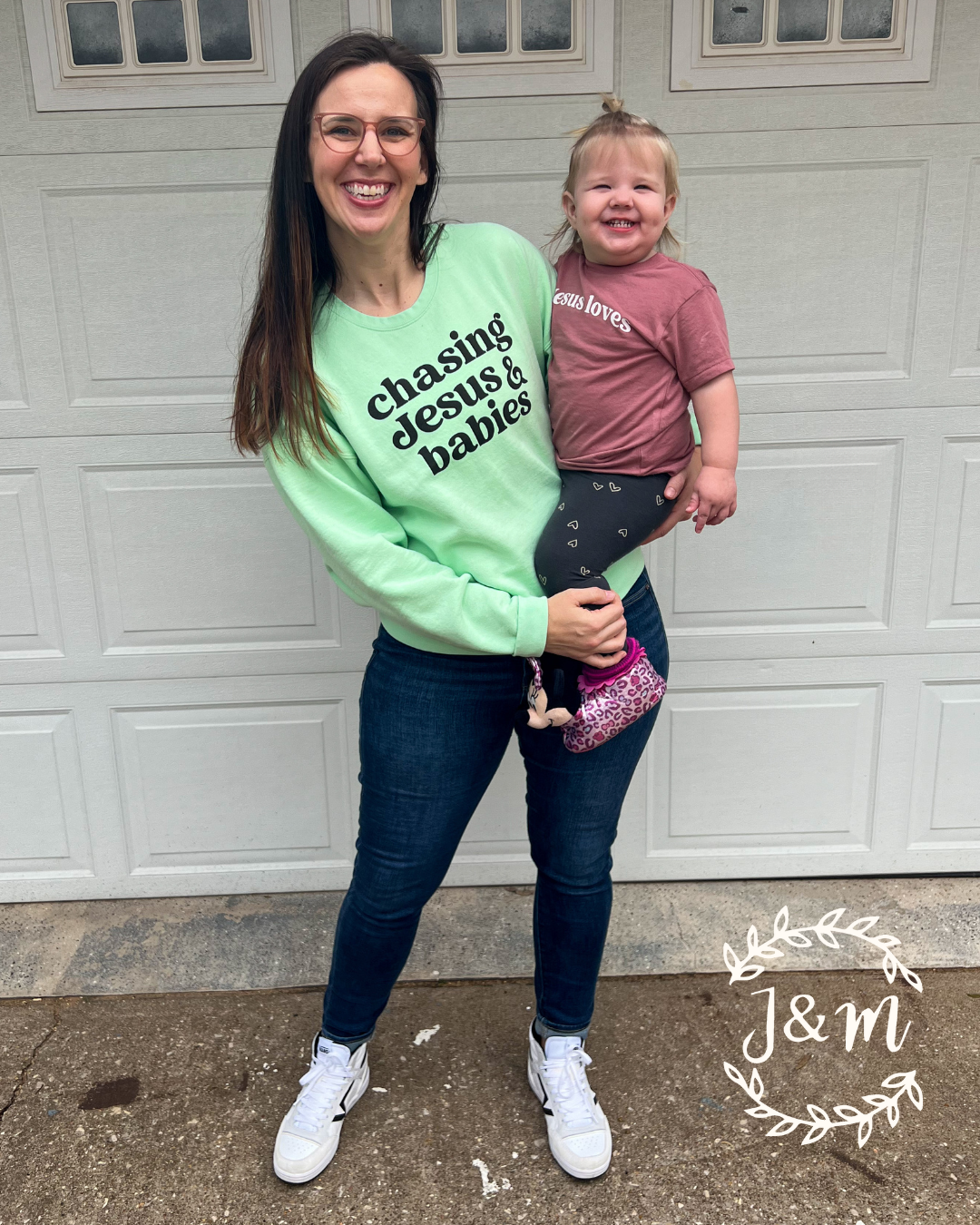 chasing Jesus & babies sweatshirt