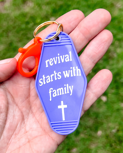 revival starts with family | keychain