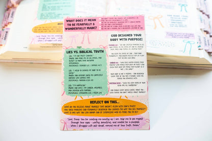 fearfully and wonderfully made christian bible tip-in sheet for scripture study and journaling