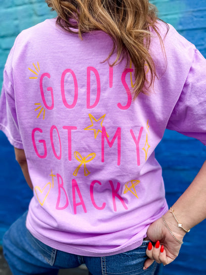 God's Got My Back faith based graphic tee Christian apparel Comfort Colors