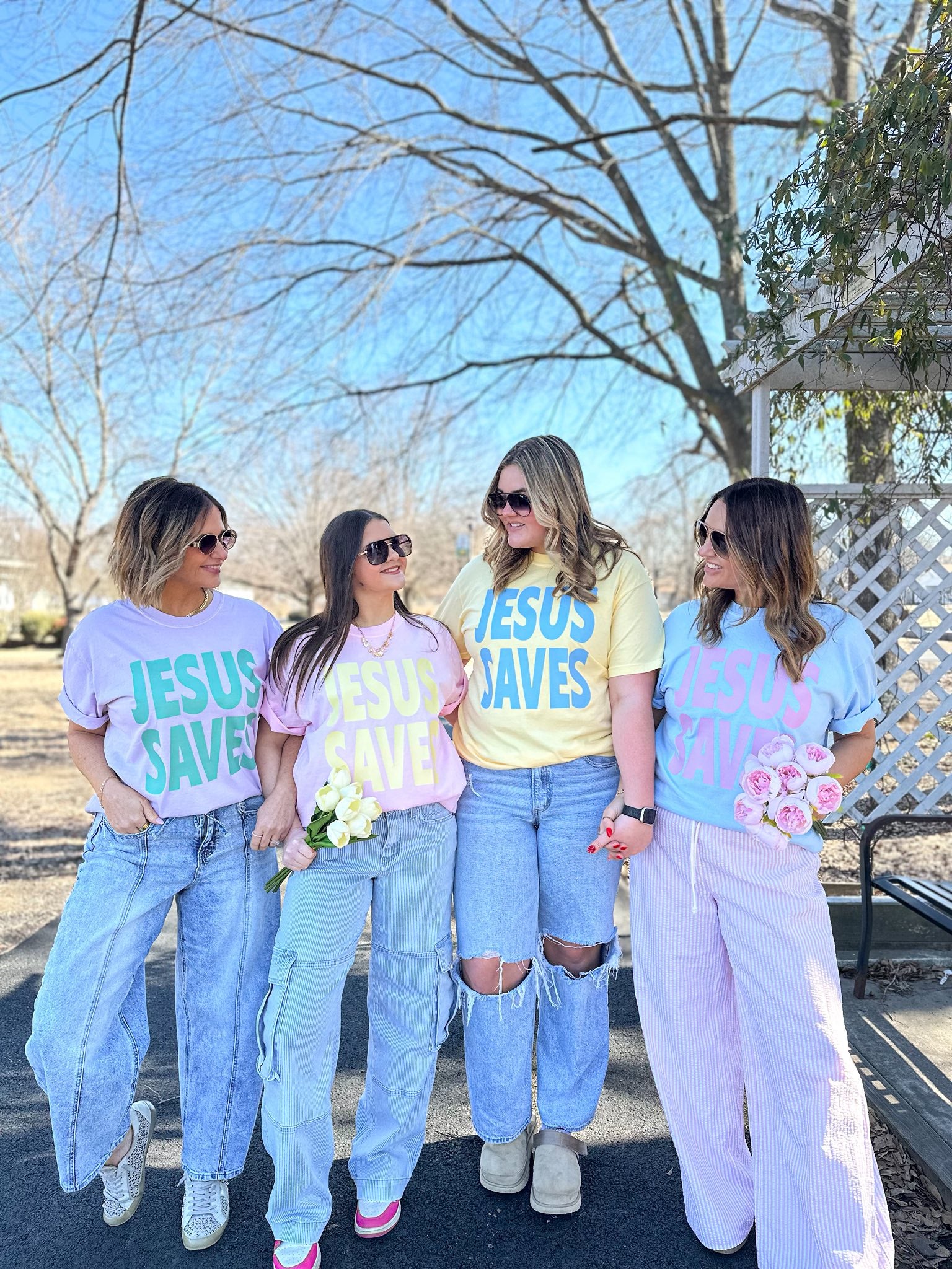 jesus saves christian t-shirt comfort colors pastel faith tee